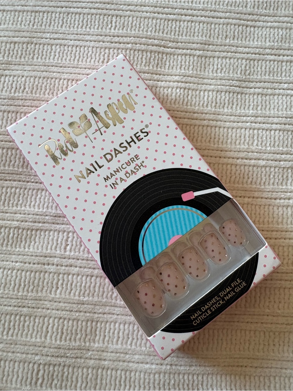 Red Aspen Polka Dot Nail Dashes Press-On Nails Meet Sophia at the Sock Hop